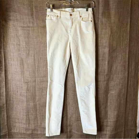 7 For All Mankind Pants - 7 for all Mankind Jeans 27 Ivory Stretch Skinny